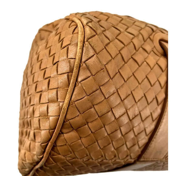 Bottega Veneta Tan Woven intrecciato Leather Satchel Handbag Made in Italy EUC - Picture 11 of 16